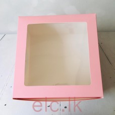 Cake Box PINK - 10 x 10 x 6 inch with window