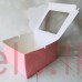 Cake Box PINK - 10 x 10 x 6 inch with window