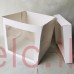 Cake Box - 10 x 10 x 10 Inch With Window WHITE