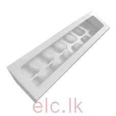 Long Cupcake Box with insert - 12 holes WHITE