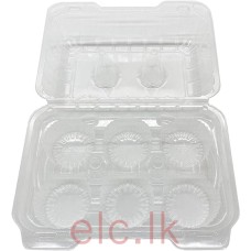 Clear Cupcake Box 6 Hole 