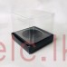 Clear Boxes - 3 x 3 x 3 Inch BLACK BASE