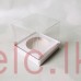 Clear Boxes - 3 x 3 x 3 Inch WHITE BASE