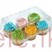 Clear Cupcake Box 6 Hole 