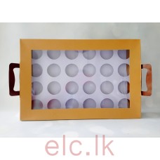 Cupcake Box with WHITE insert - 24 holes CRAFT