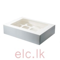 Cupcake Box with insert - 20 holes WHITE