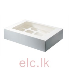 Cupcake Box with insert - 20 holes WHITE