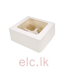 Cupcake Box with insert - 4 holes white