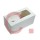 Cupcake Box with insert - 2 holes WHITE