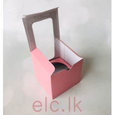 Cupcake Box with insert - Single Hole PINK