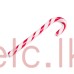 Candy canes - RED & WHITE 12cm