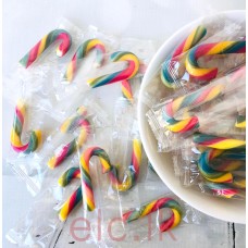 Candy cane - RAINBOW 5cm
