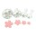 COOKIE CUTTER PLASTIC - Blossom Plunger Cutter set of 4