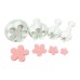 COOKIE CUTTER PLASTIC - Blossom Plunger Cutter set of 4