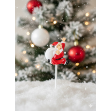 Plastic Topper - Full Santa With Presents 3.5cm