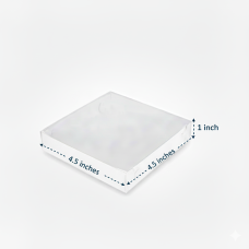 Loyal Cookie Box Square With Clear Lid 4.5 x 4.5 x 1 Inch