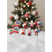 Plastic Topper - Full Santa 4 Pcs In a Pack