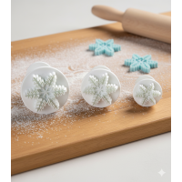 Plunger Cutter set of 3 - SNOWFLAKE - SHAPE 2
