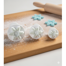 Plunger Cutter set of 3 - SNOWFLAKE - SHAPE 2