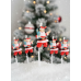 Plastic Topper - Full Santa With One Gift 4.5cm