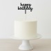 Topper Mirror Picks - Happy Birthday Black 10cm