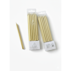 Candle - Wish Tall Candles Metallic Gold 12cm